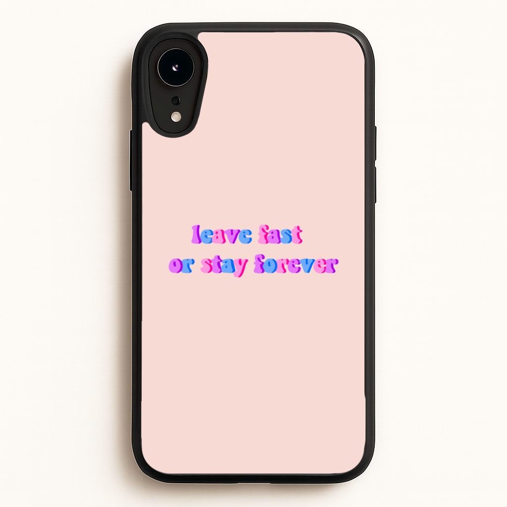 Leave Fast Or Stay Forever - Fender  - Sam Fender Phone Case for iPhone XR