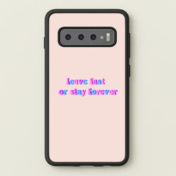 Leave Fast Or Stay Forever - Fender  - Sam Fender Phone Case for Galaxy S10 Plus