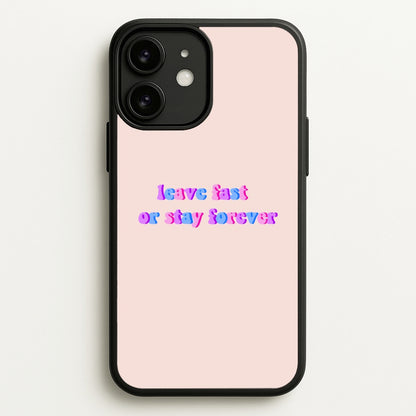 Leave Fast Or Stay Forever - Fender  - Sam Fender Phone Case for iPhone 11