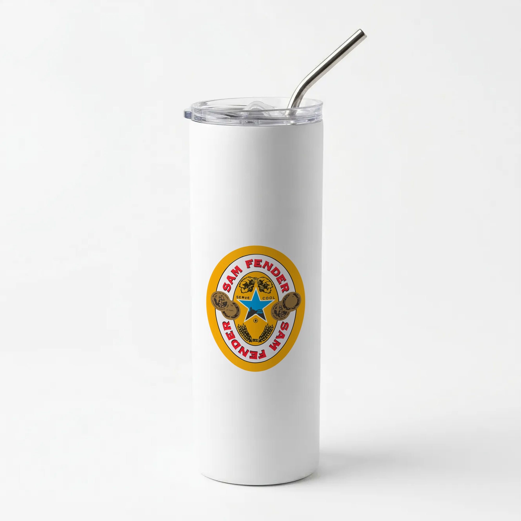 Fender Badge Skinny Tumbler