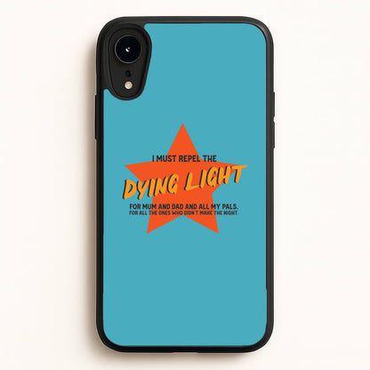 I Must Repel The Dying Light - Fender  - Sam Fender Phone Case for iPhone XR