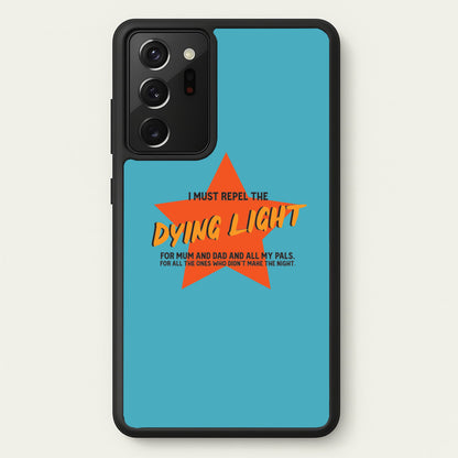 I Must Repel The Dying Light - Fender  - Sam Fender Phone Case for Galaxy Note 20 Ultra