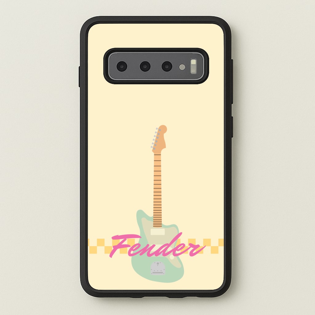 Blue Guitar Fender  - Sam Fender Phone Case for Galaxy S10