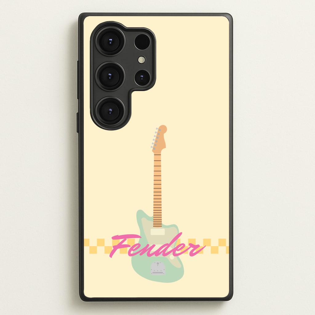Blue Guitar Fender  - Sam Fender Phone Case for Galaxy S25 Ultra