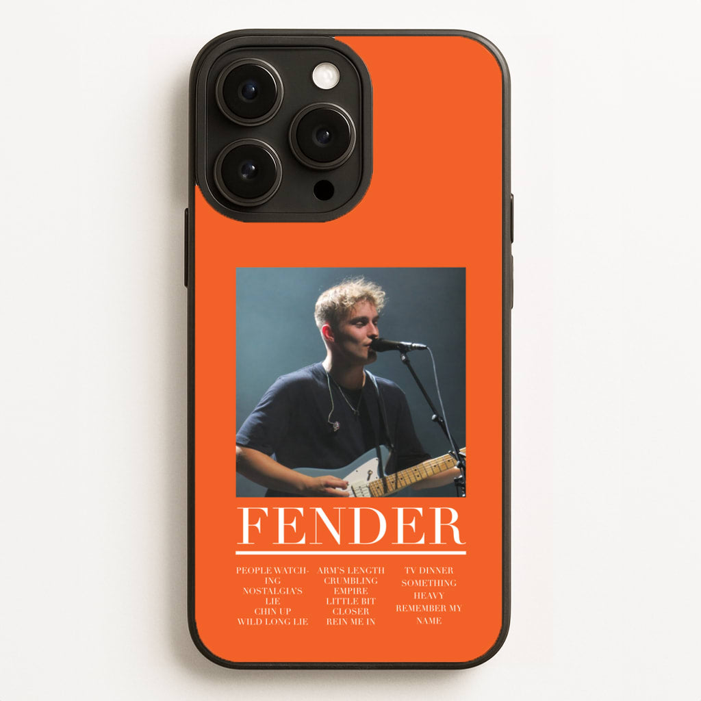Fender Orange Song List Phone Case