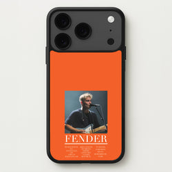 Fender Orange Song List Phone Case for iPhone 17 Pro Max