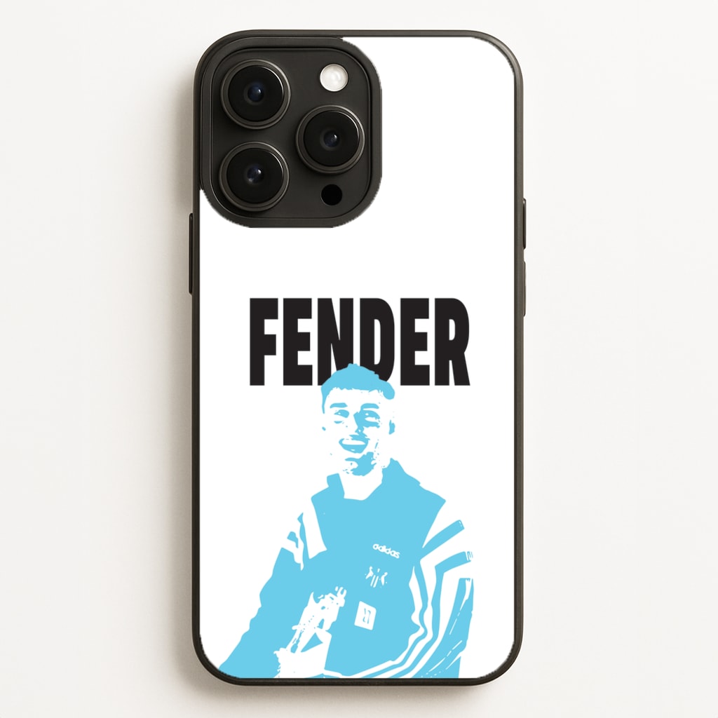 Fender Silhouette Blue Phone Case
