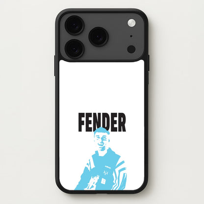 Fender Silhouette Blue Phone Case for iPhone 17 Pro