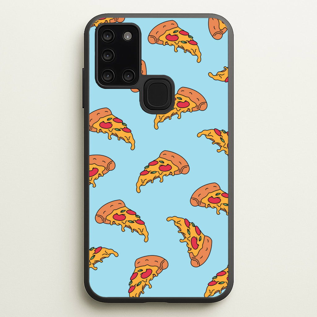 Pizza - Fast Food Patterns  - Fast Food Patterns Phone Case for Galaxy A21s