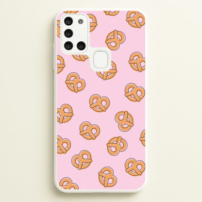 Pretzels - Fast Food Patterns  - Fast Food Patterns Phone Case for Galaxy A21s