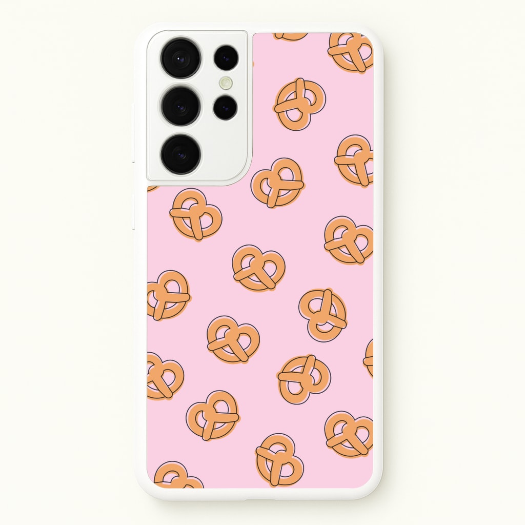 Pretzels - Fast Food Patterns  - Fast Food Patterns Phone Case for Galaxy S21 Ultra