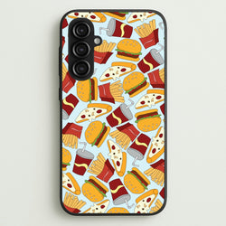 Burgers, Fries And Pizzas - Fast Food Patterns  - Fast Food Patterns Phone Case for Galaxy S23FE