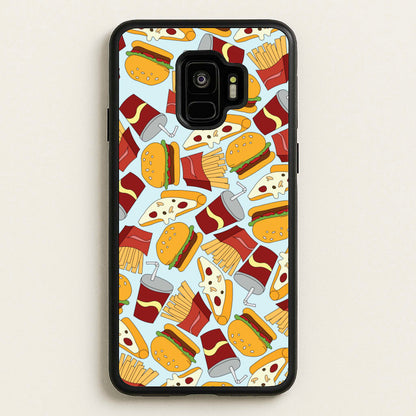 Burgers, Fries And Pizzas - Fast Food Patterns  - Fast Food Patterns Phone Case for Galaxy S9