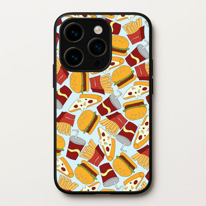 Burgers, Fries And Pizzas - Fast Food Patterns  - Fast Food Patterns Phone Case for iPhone 15 Pro