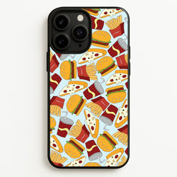 Burgers, Fries And Pizzas - Fast Food Patterns  - Fast Food Patterns Phone Case for iPhone 11 Pro Max