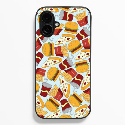 Burgers, Fries And Pizzas - Fast Food Patterns Phone Case