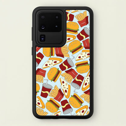 Burgers, Fries And Pizzas - Fast Food Patterns  - Fast Food Patterns Phone Case for Galaxy S20 Ultra