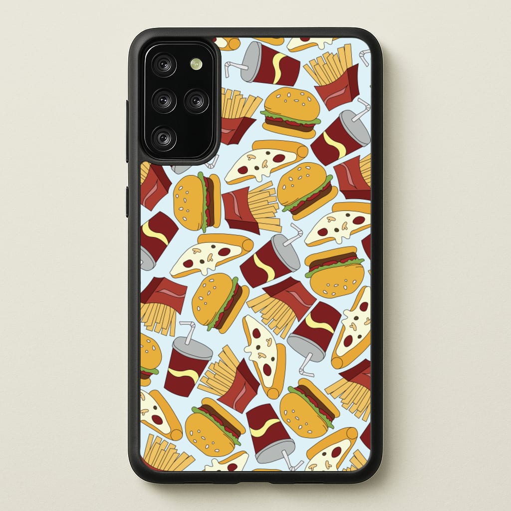 Burgers, Fries And Pizzas - Fast Food Patterns  - Fast Food Patterns Phone Case for Galaxy S20 Plus