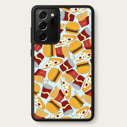 Burgers, Fries And Pizzas - Fast Food Patterns  - Fast Food Patterns Phone Case for Galaxy Note 20 Ultra