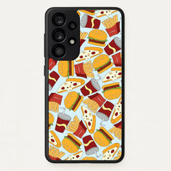 Burgers, Fries And Pizzas - Fast Food Patterns  - Fast Food Patterns Phone Case for Galaxy A53