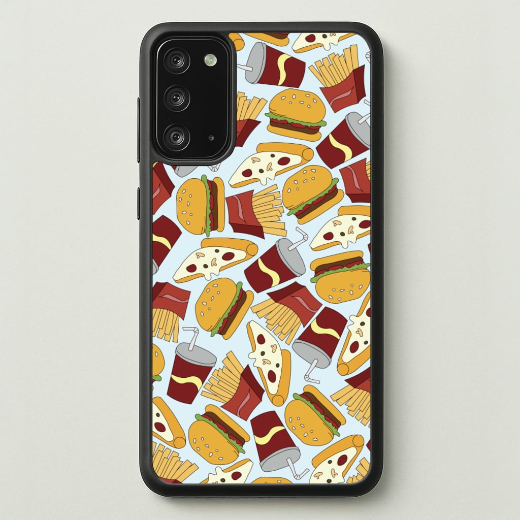 Burgers, Fries And Pizzas - Fast Food Patterns  - Fast Food Patterns Phone Case for Galaxy Note 20