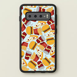 Burgers, Fries And Pizzas - Fast Food Patterns  - Fast Food Patterns Phone Case for Galaxy S10