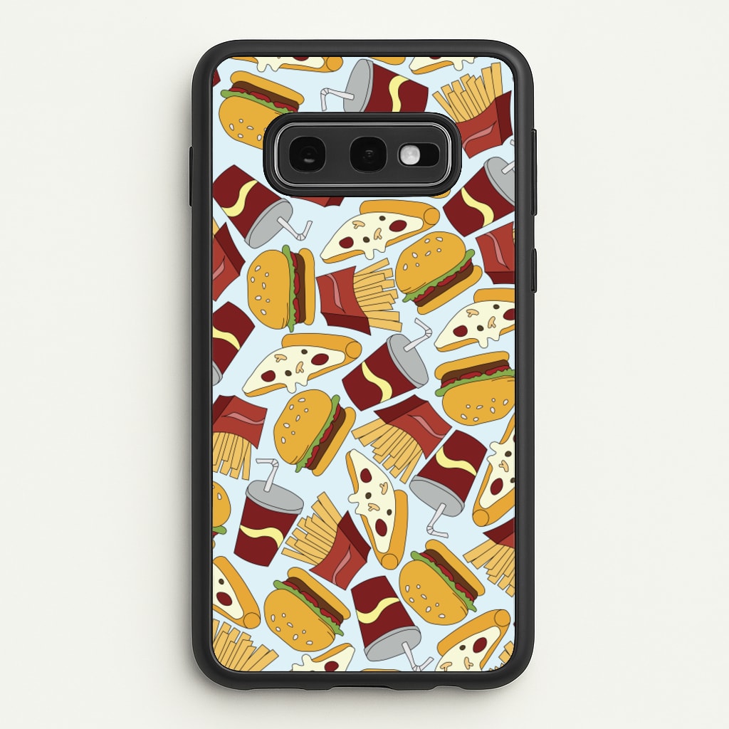 Burgers, Fries And Pizzas - Fast Food Patterns  - Fast Food Patterns Phone Case for Galaxy S10e