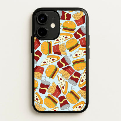Burgers, Fries And Pizzas - Fast Food Patterns  - Fast Food Patterns Phone Case for iPhone 12 Mini