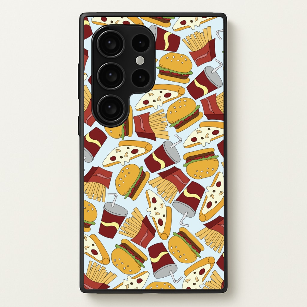 Burgers, Fries And Pizzas - Fast Food Patterns  - Fast Food Patterns Phone Case for Galaxy S24 Ultra
