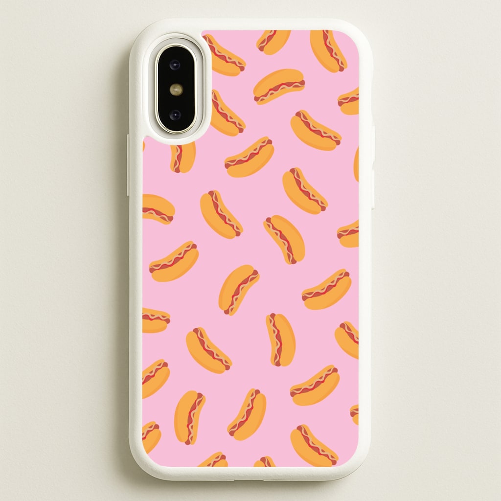Hot Dogs - Fast Food Patterns  - Fast Food Patterns Phone Case for iPhone X / XS