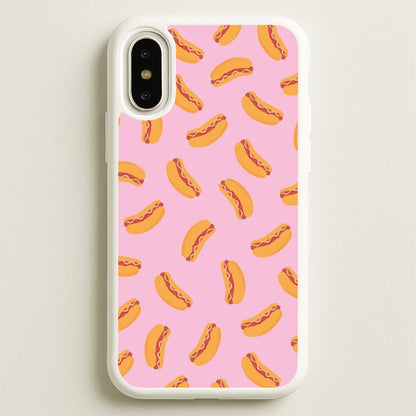 Hot Dogs - Fast Food Patterns  - Fast Food Patterns Phone Case for iPhone X / XS