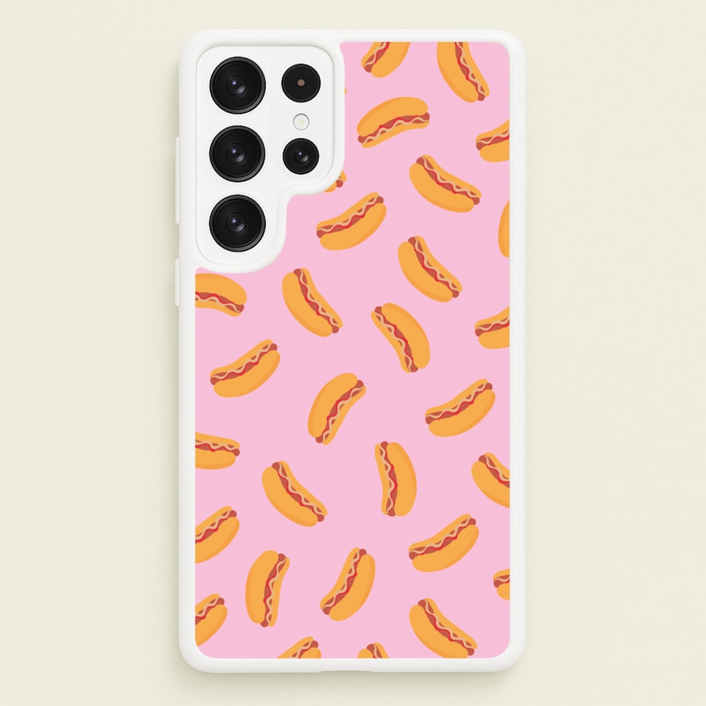 Hot Dogs - Fast Food Patterns  - Fast Food Patterns Phone Case for Galaxy S22 Ultra