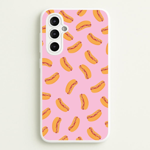 Hot Dogs - Fast Food Patterns  - Fast Food Patterns Phone Case for Galaxy A14