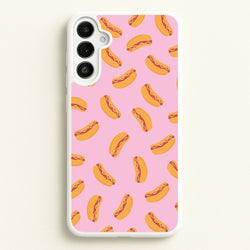 Hot Dogs - Fast Food Patterns  - Fast Food Patterns Phone Case for Galaxy A34