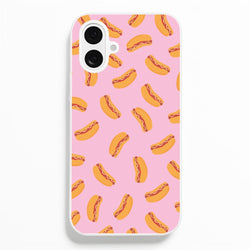Hot Dogs - Fast Food Patterns  - Fast Food Patterns Phone Case for iPhone 16 Plus