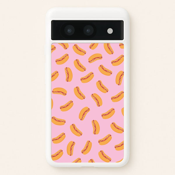 Hot Dogs - Fast Food Patterns  - Fast Food Patterns Phone Case for Google Pixel 8a