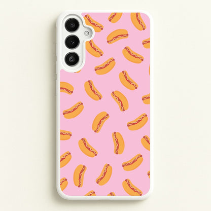 Hot Dogs - Fast Food Patterns  - Fast Food Patterns Phone Case for Galaxy A36
