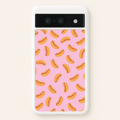 Hot Dogs - Fast Food Patterns  - Fast Food Patterns Phone Case for Google Pixel 8
