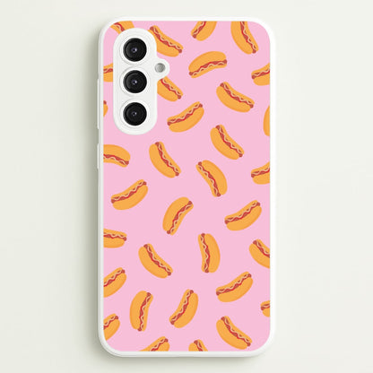 Hot Dogs - Fast Food Patterns  - Fast Food Patterns Phone Case for Galaxy S23FE