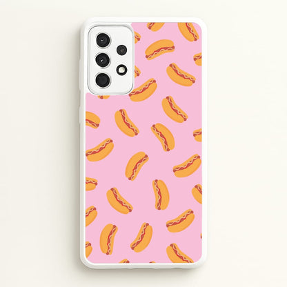 Hot Dogs - Fast Food Patterns  - Fast Food Patterns Phone Case for Galaxy A52 / A52s