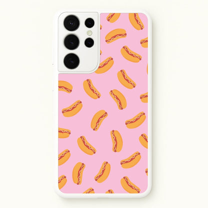 Hot Dogs - Fast Food Patterns  - Fast Food Patterns Phone Case for Galaxy S21 Ultra