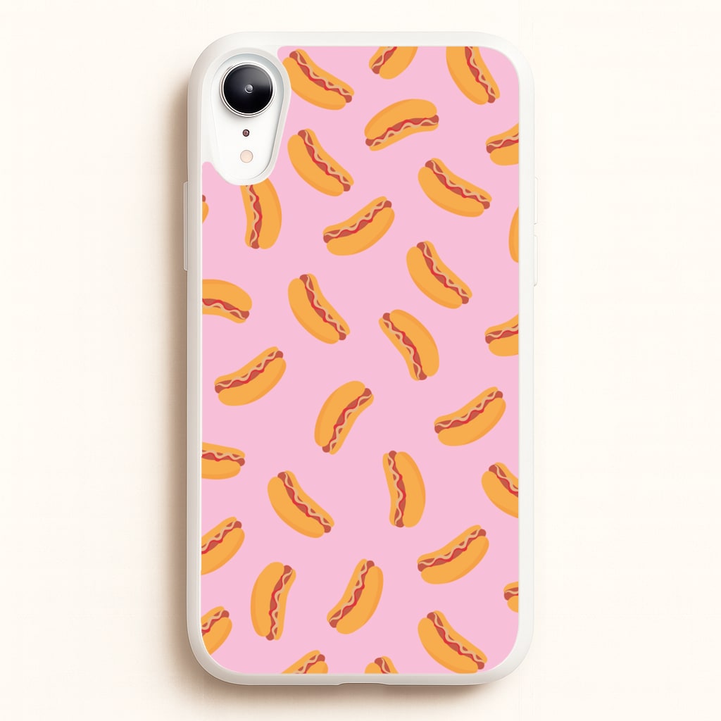 Hot Dogs - Fast Food Patterns  - Fast Food Patterns Phone Case for iPhone XR