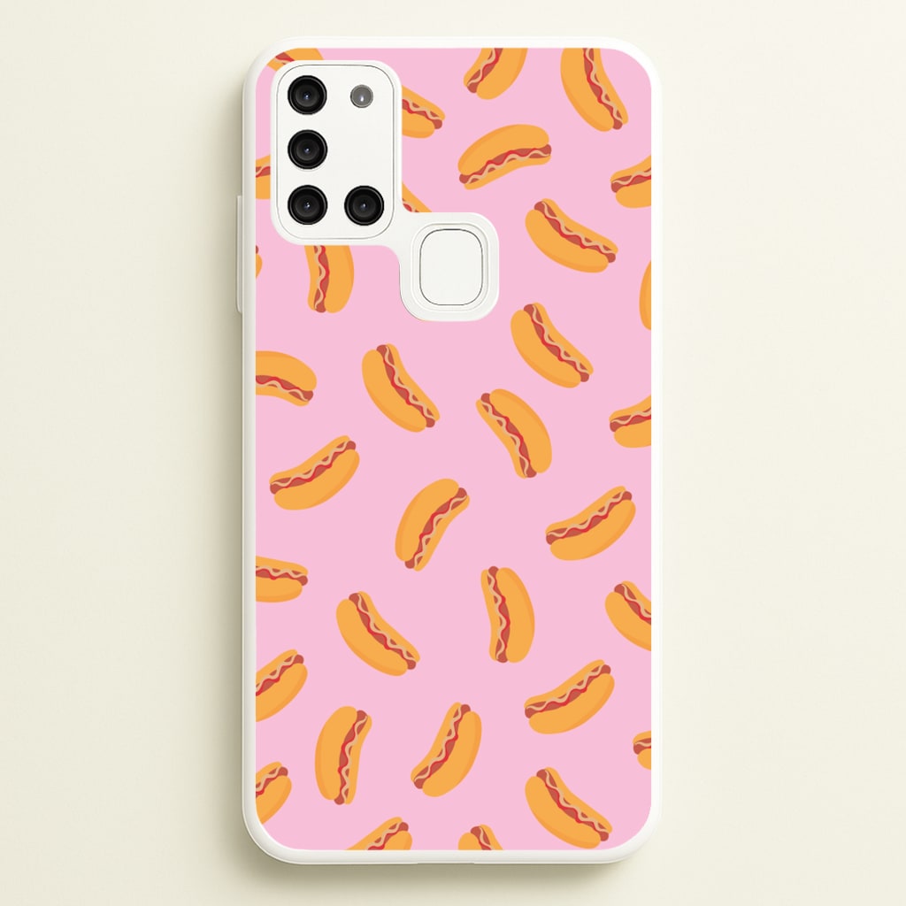 Hot Dogs - Fast Food Patterns  - Fast Food Patterns Phone Case for Galaxy A21s