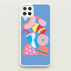 All The Foods - Fast Food Patterns  - Fast Food Patterns Phone Case for Galaxy A12