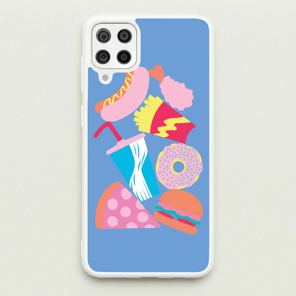 All The Foods - Fast Food Patterns  - Fast Food Patterns Phone Case for Galaxy A12