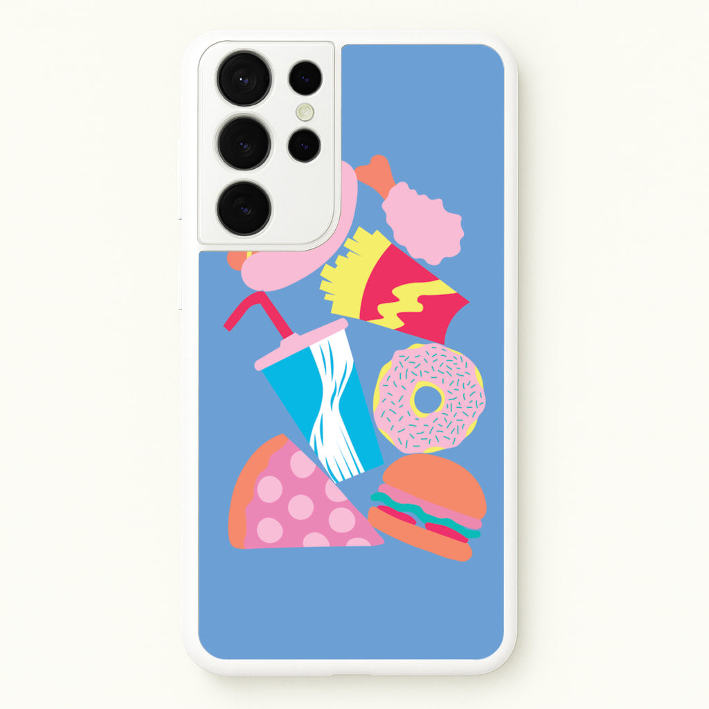 All The Foods - Fast Food Patterns  - Fast Food Patterns Phone Case for Galaxy S21 Ultra