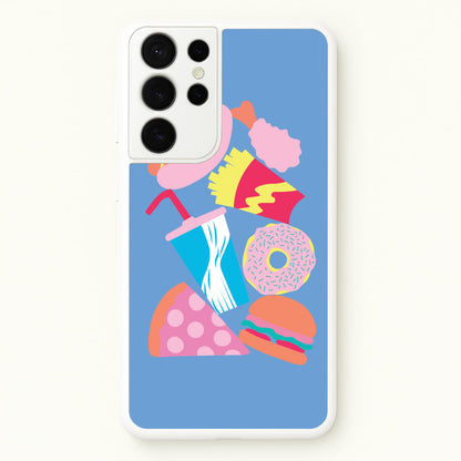 All The Foods - Fast Food Patterns  - Fast Food Patterns Phone Case for Galaxy S21 Ultra