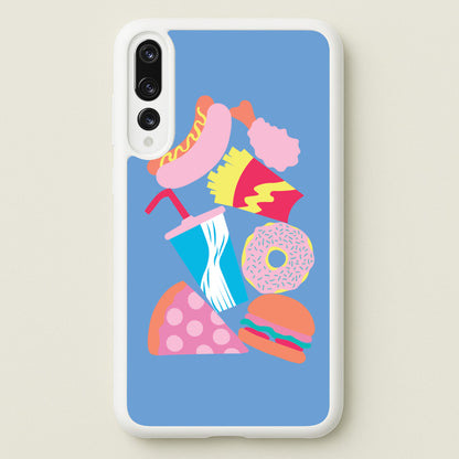 All The Foods - Fast Food Patterns  - Fast Food Patterns Phone Case for Huawei P20 Pro