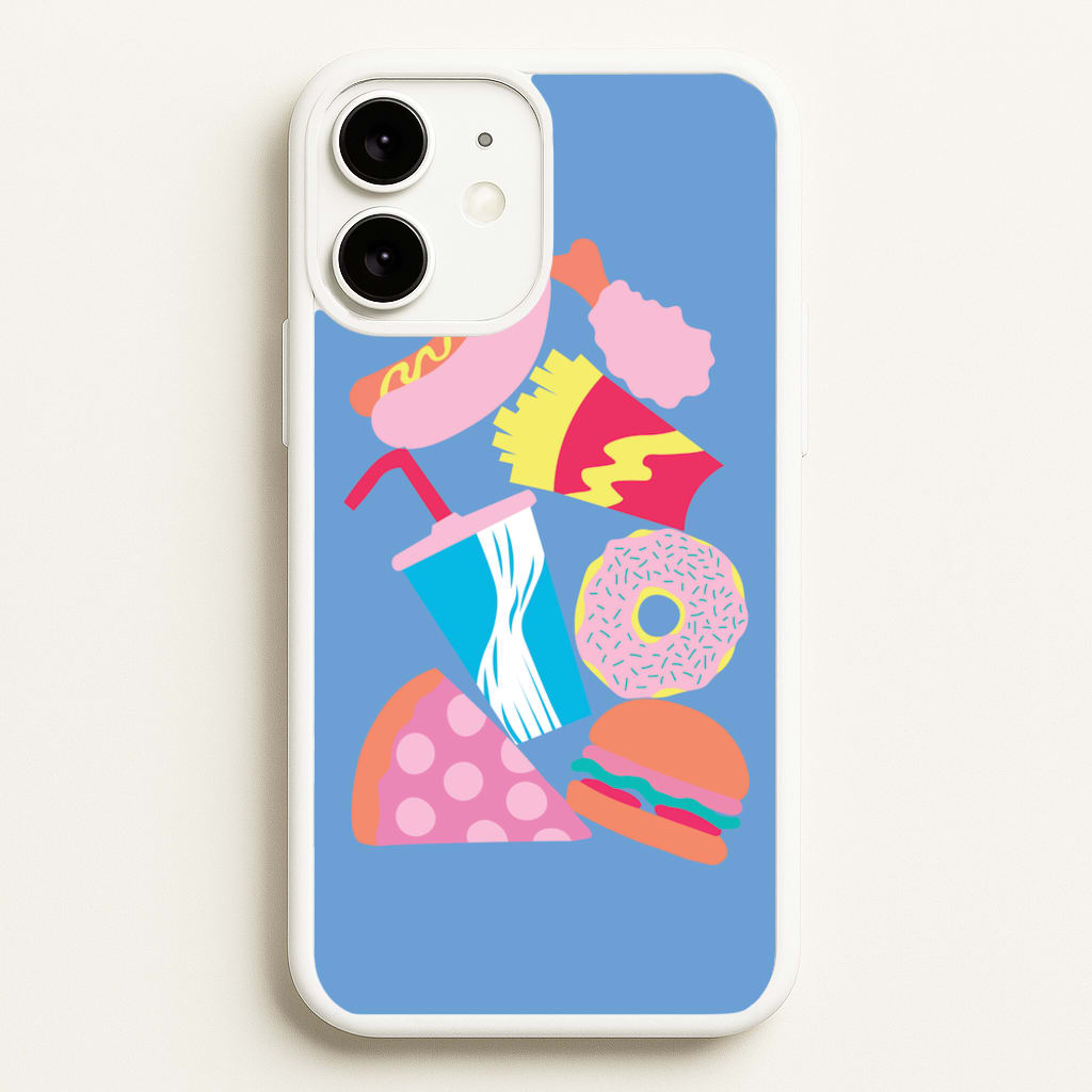 All The Foods - Fast Food Patterns  - Fast Food Patterns Phone Case for iPhone 11