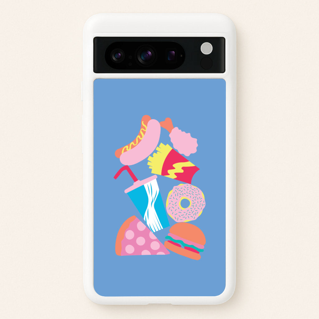 All The Foods - Fast Food Patterns  - Fast Food Patterns Phone Case for Google Pixel 8 Pro